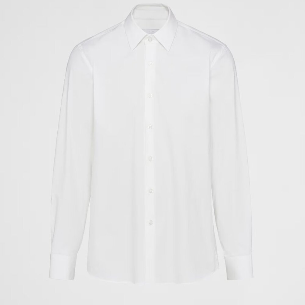Authentic Prada White Stretch Cotton Shirt